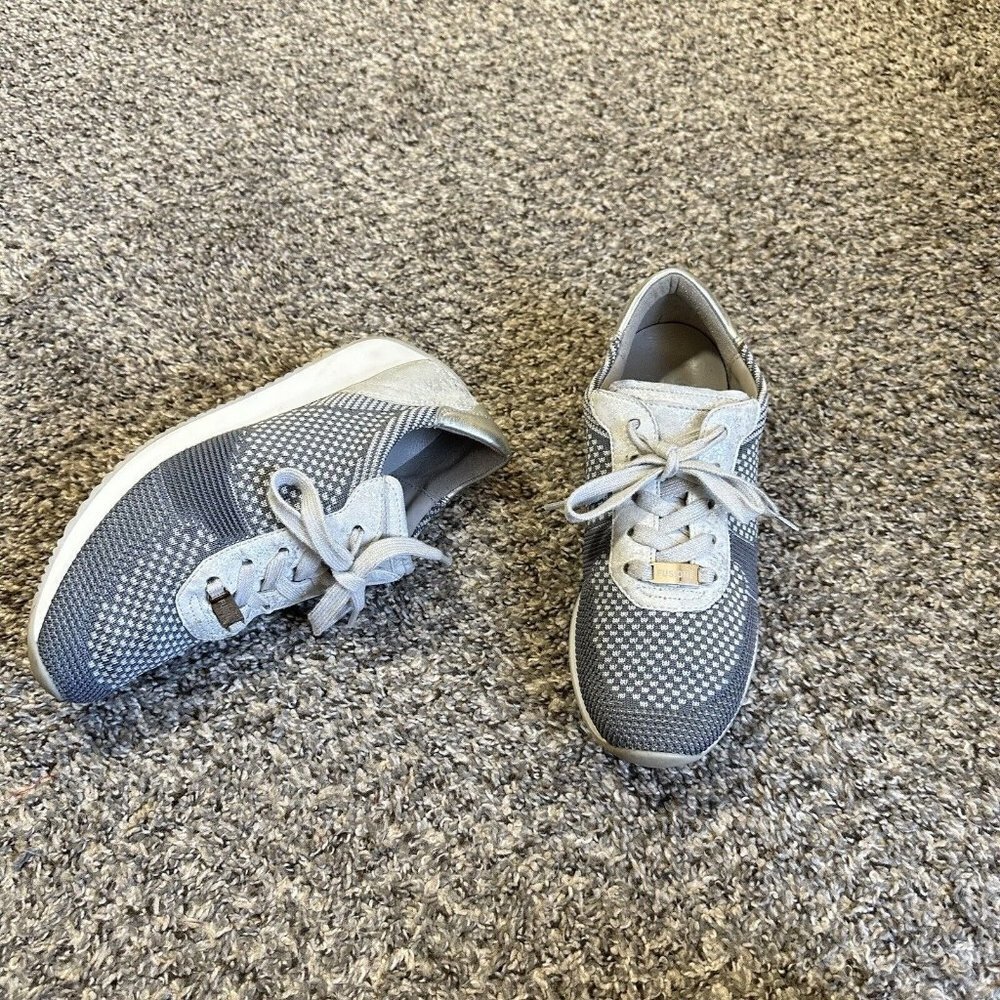 Ara Shoes Lilly Gray Knit Sneaker Walking Comfort Lace Up Fusion UK 5 US 7.5